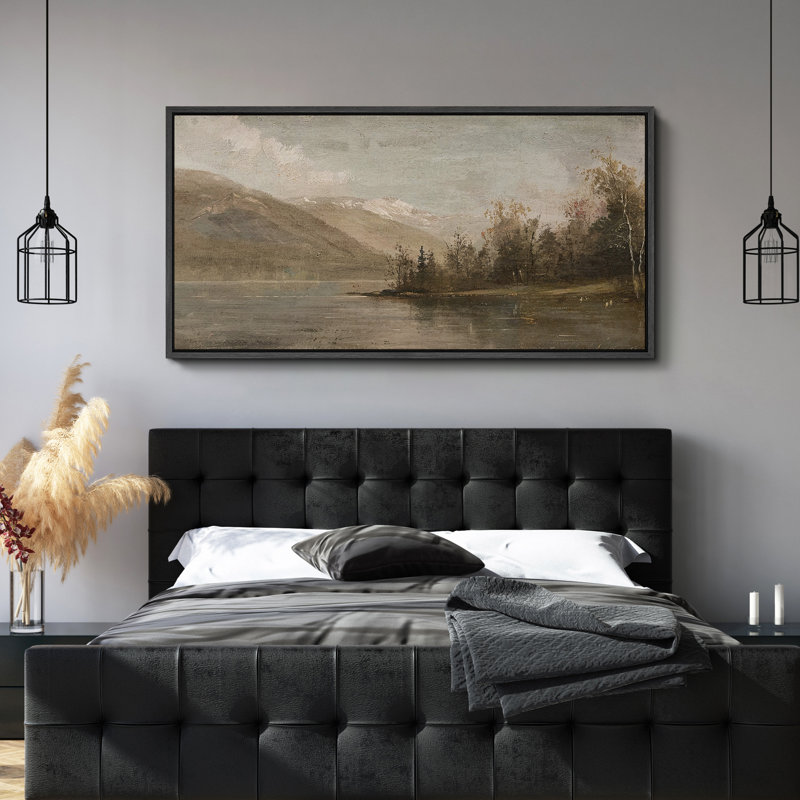 wall26 Serene Abstract Landscape Extra Large Framed Wall Art